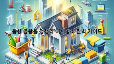 음성 금왕읍 정생리 이사청소 완벽 가이드